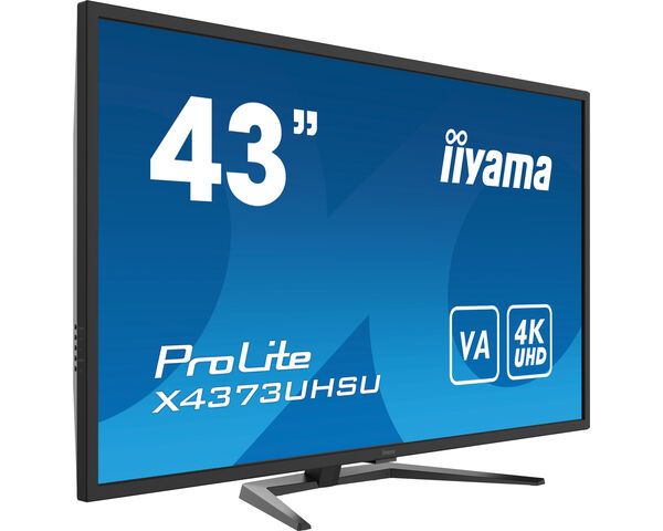 ProLite X4373UHSU-B1 - 43" large format desktop monitor with 4K resolution, offering you the power of four displays packed into one