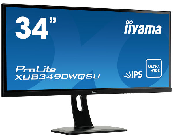 ProLite XUB3490WQSU-B1 - 34” IPS ultra-wide screen with a height adjustable stand