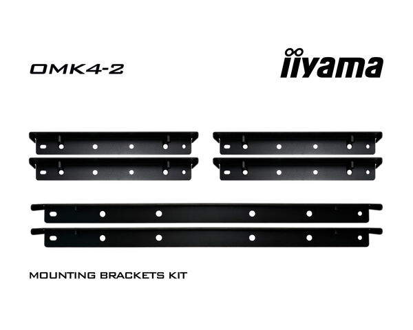 OMK4-2 - Комплект монтажных кронштейнов для сенсорных экранов iiyama TF49/55/65_39UHSC с открытой рамкой