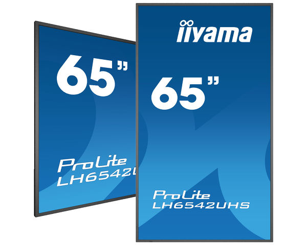 ProLite LH6542UHS-B1 - 65" Landscape/Portrait Professional Digital Signage display, 18/7 operating time, 4K UHD resolution with Intel® SDM slot