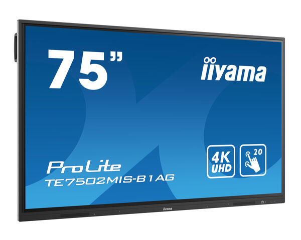ProLite TE7502MIS-B1AG - Интерактивный сенсорный ЖК-экран с диагональю 75 дюймов и разрешением 4K UHD со встроенным ПО для аннотаций