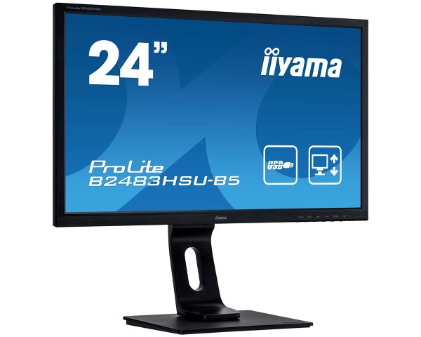 ProLite B2483HSU-B5 - Full HD LED-monitor met 1ms responstijd en een USB-hub, de perfecte keuze voor thuis en op kantoor