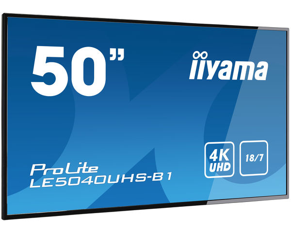 ProLite LE5040UHS-B1 - Ein 50“ professionelles Digital Signage Display mit 18/7 Betriebszeit und 4K-Grafik