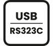 USB + RS232C