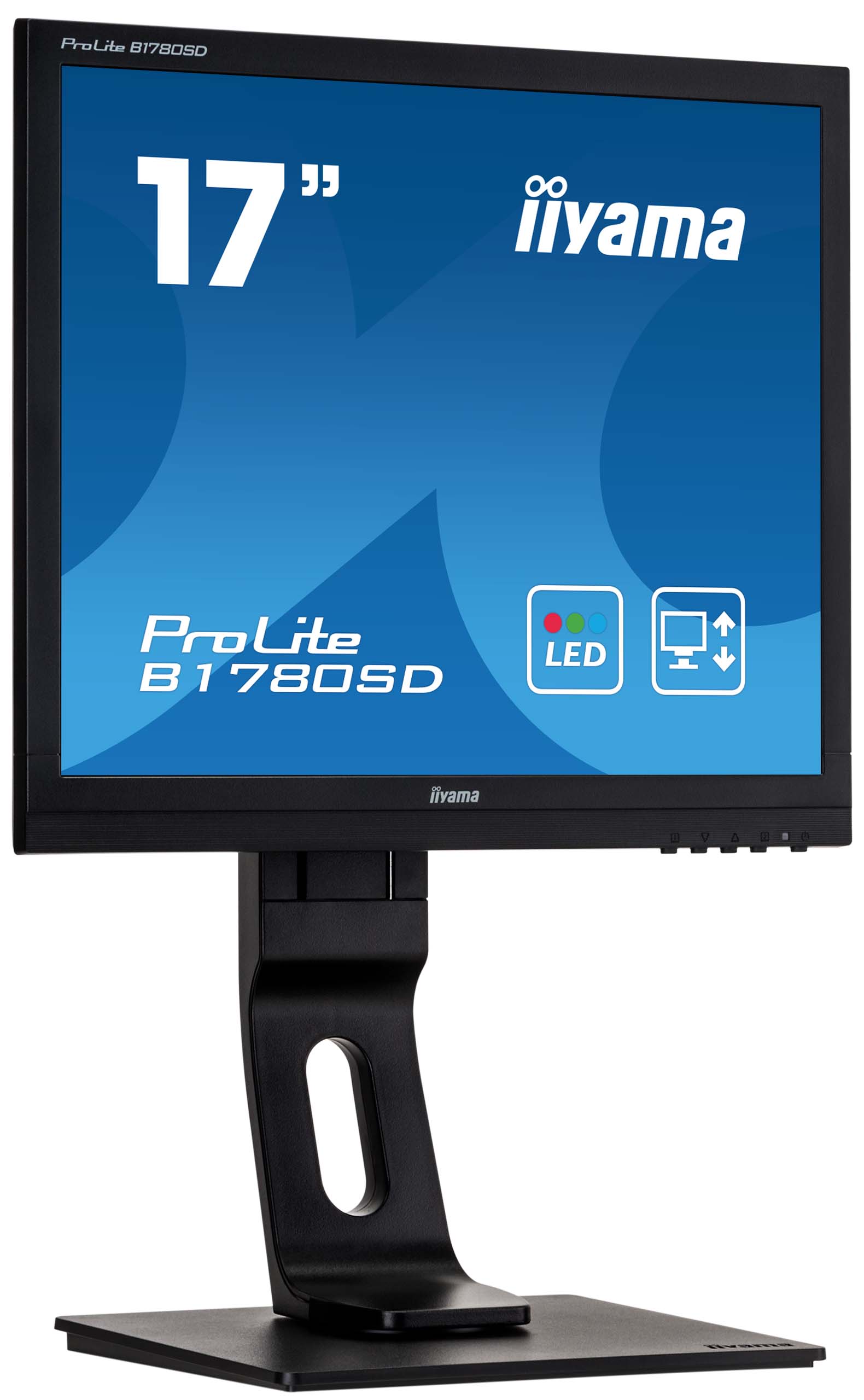 iiyama Prolite B1780SD-B1 Ecran LED 17 1280 x 1024 5 ms VGA/DVI Pied réglable en hauteur Multimedia Blanc 